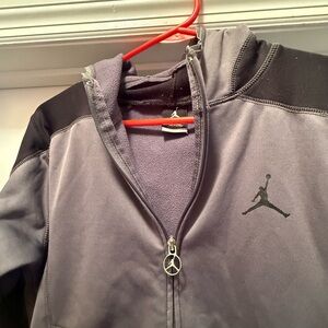 Jordan  Boys Medium Gray and Black Jacket
